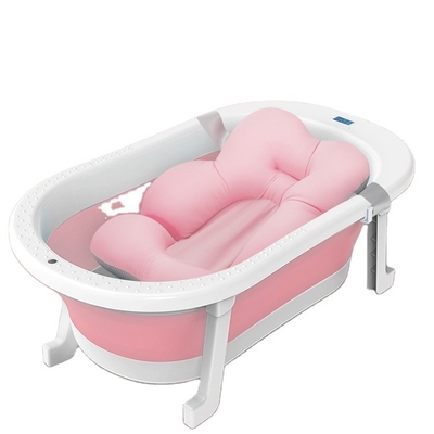Bañera plegable para bebés de PP TPE amigable con el medio ambiente Rosa Azul tamaño abierto 79*21cm
