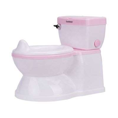 Silla de baño para bebés de color rosa con certificación EN-71 ecológica para entrenamiento en el baño