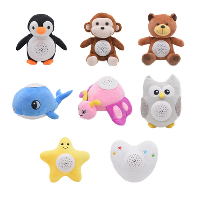 Nuevo bebé Noche estrellada Muñeca de animales rellenos Música relajante Sueño Niños juguetes de regalo creativos