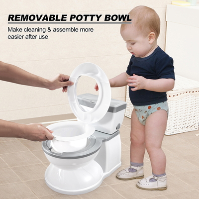 Baño de bebé gris con asiento extraíble