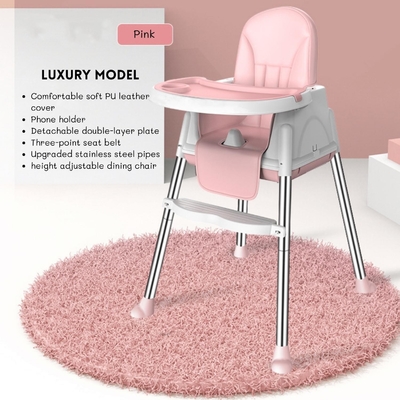 Silla de comedor para bebés suave y cómoda, tamaño ajustable 92*65*65cm para alimentar en el dormitorio