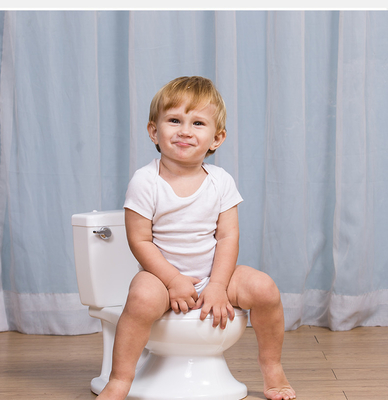Ouninbear Baño de entrenamiento de plástico blanco con botón de mango para bebés