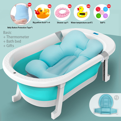 OEM/ODM bañera plegable para bebés con sensor de temperatura segura y estable