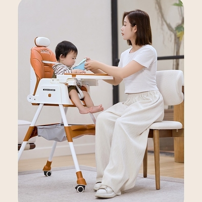 EN71 Silla de comedor para bebés de plástico de alta calidad con altura ajustable