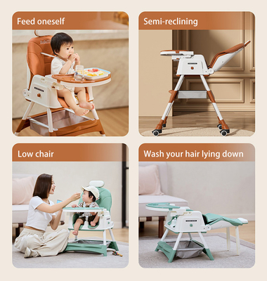 EN71 Silla de comedor para bebés de plástico de alta calidad con altura ajustable