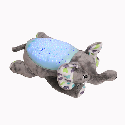 Rango de edad 2-4 años juguetes de peluche de elefante suave hechos a medida con luz de proyección