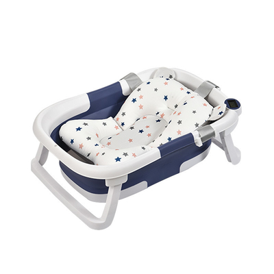 Conjunto de bañera para bebés recién nacidos de plástico TPE almohadilla suave plegable bañeras para niños