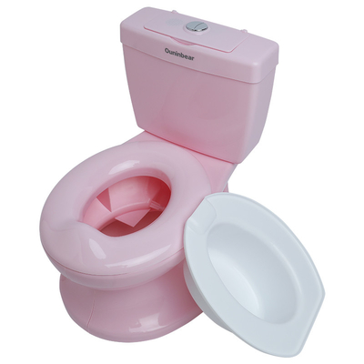 Toilet para niños de color rosa impreso con certificación de ensayo EN71 para la formación segura del bebé