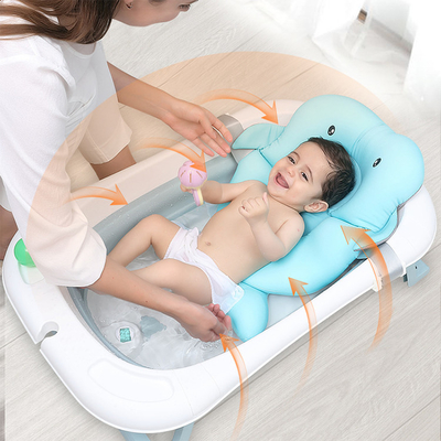 Bañera de bebé rosa de tamaño plegado 79 * 7cm para recién nacidos Soporte OEM / ODM