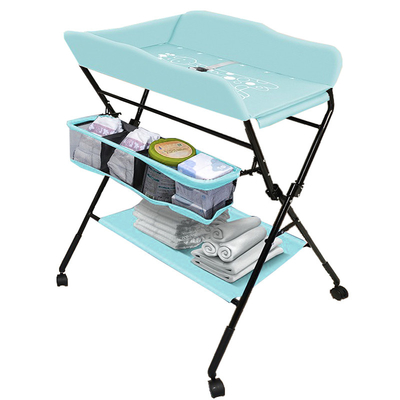 Mesa de cambio de bebé portátil multifuntcional verde