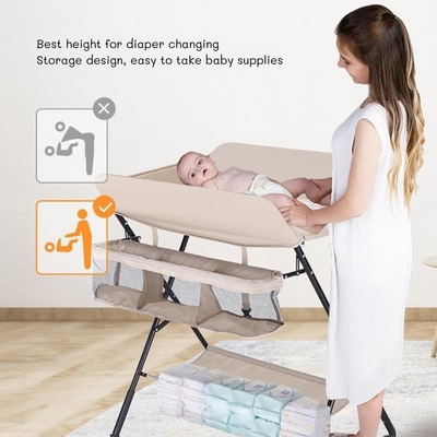 Mesa de cambio de bebé portátil multifuntcional verde
