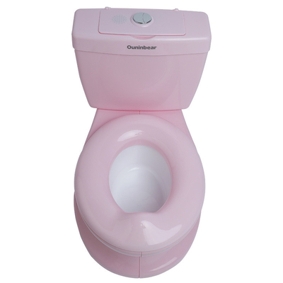Toilet para niños de color rosa impreso con certificación de ensayo EN71 para la formación segura del bebé