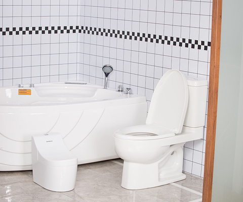 Entrenador de baño de plástico de impresión de dibujos animados de entrenamiento de bebé blanco - Certificado de prueba EN71
