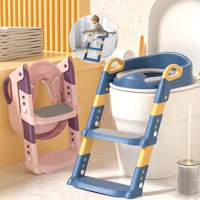 Logotipo personalizado PP plástico plegable asiento de baño para bebés asiento de baño con escalones