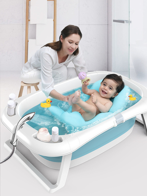 BPA libre bañera de plástico plegable para bebés bañera para niños cómoda