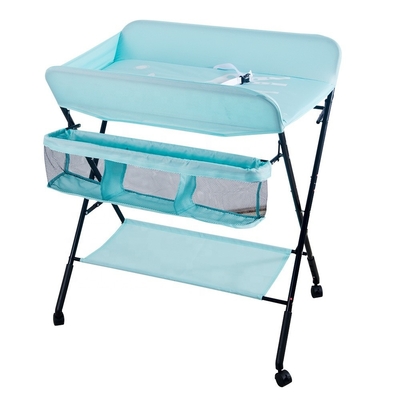 Tabla de cambio de pañales plegable OEM con organizador de guardería de altura ajustable
