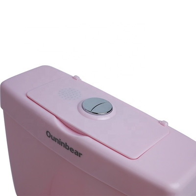 Toilet para bebés de plástico rosa EN71 Certificado Diseño de color puro Logotipo personalizado disponible