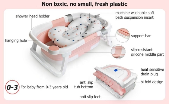 Baño para bebés recién nacidos contra moho Baños plegables 60.5*43*20.5cm