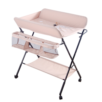 Ouninbear portable plegable Muñecos de bebé mesa de cambio con almacenaje y almohadilla móvil