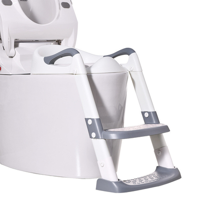 Gris/azul/rojo 3 en 1 asiento de entrenamiento de baño con escalera de taburete de paso se ajusta a 1-10 años de edad