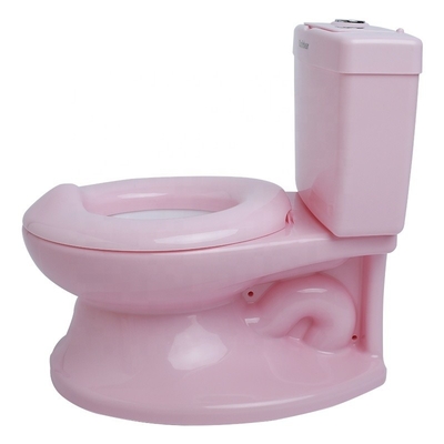 Toilet para bebés de plástico rosa EN71 Certificado Diseño de color puro Logotipo personalizado disponible