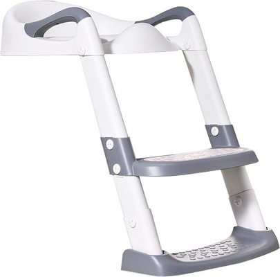 Gris + Blanco 3 en 1 Potty entrenamiento asiento de baño con escalera de taburete paso para 1-6 años de edad
