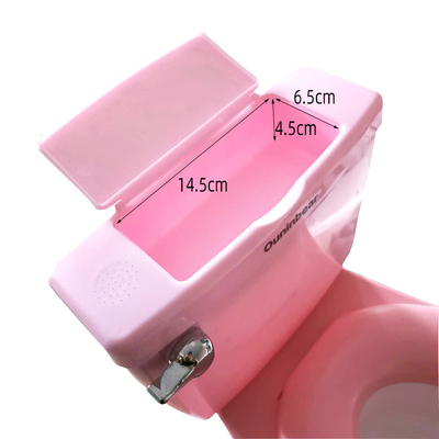 Silla de entrenamiento de baño para bebés de plástico impresa Silla de baño rosa azul blanco con certificación EN71