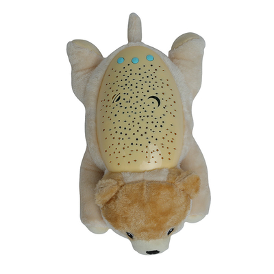 0-7 años Bebé Dormir chupete juguete Perro Muñeco de peluche con iluminación proyectable y música