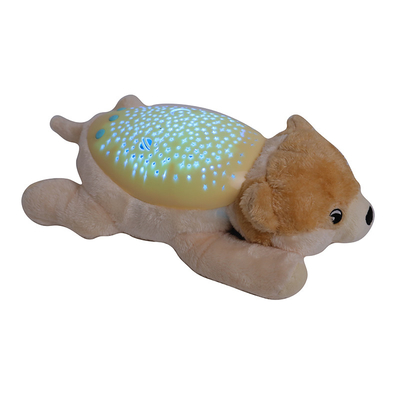0-7 años Bebé Dormir chupete juguete Perro Muñeco de peluche con iluminación proyectable y música