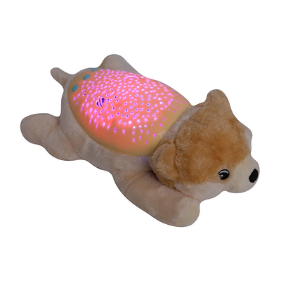 0-7 años Bebé Dormir chupete juguete Perro Muñeco de peluche con iluminación proyectable y música