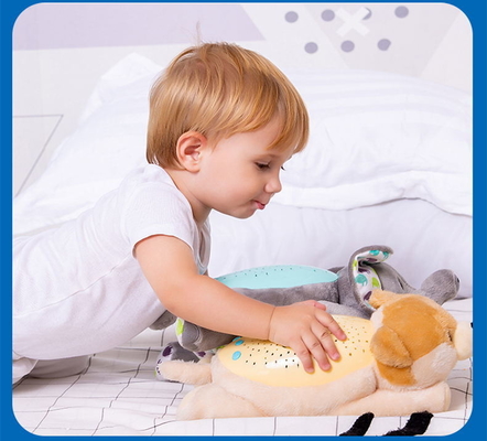 0-7 años Bebé Dormir chupete juguete Perro Muñeco de peluche con iluminación proyectable y música