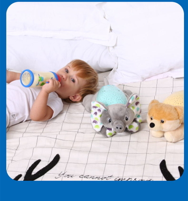 0-7 años Bebé Dormir chupete juguete Perro Muñeco de peluche con iluminación proyectable y música