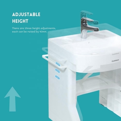 45*30*50cm Baño infantil Lavabo inteligente Niños aprendiendo Lavadero altura ajustable