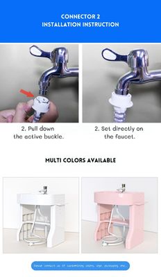 Cuenca de lavado de manos para bebés de tipo cuadrado de color blanco/rosa para bebés