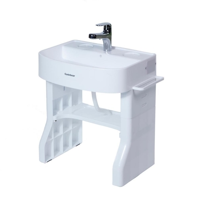Baño de niños de plástico blanco seguro Lavabo para bebés Lavadero fácil de instalar