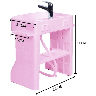 Baño infantil simulado Lavadora de manos Cuenca de tamaño infantil Lavabo con soporte de plástico