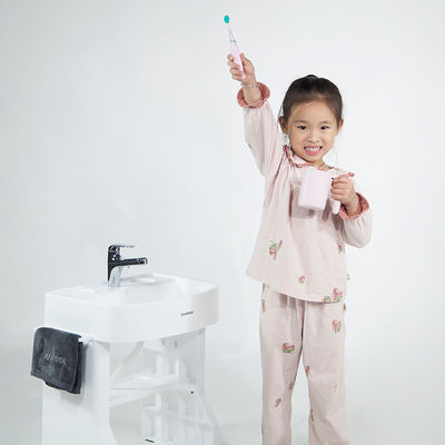 Cuenca de lavado de manos para bebés de tipo cuadrado de color blanco/rosa para bebés