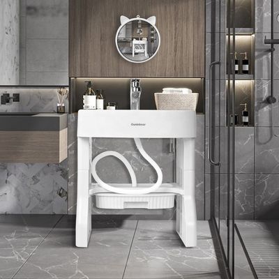 Cuenca de lavado de manos para bebés de tipo cuadrado de color blanco/rosa para bebés