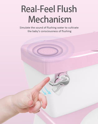 Logotipo personalizado Entrenador de baño con vagina para bebés EN71 Certificado Plástico sólido de PP en múltiples colores