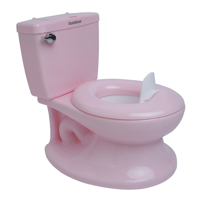 Asiento de entrenamiento para bebé blanco con logotipo de Ouninbear y botón de manejo