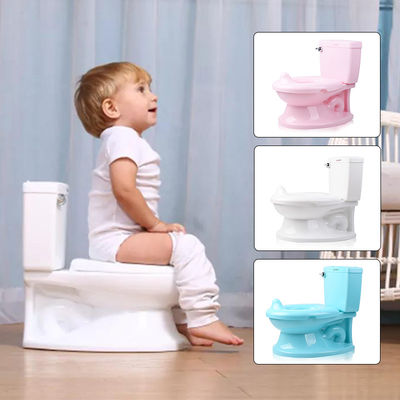 Baños de simulación para niños con sonido de descarga Baño de entrenamiento para bebés blanco azul rosa