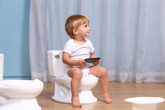 Toilet para bebé unisex con logotipo personalizado EN71 Prueba Patrón de impresión certificado Color rosa/azul/blanco