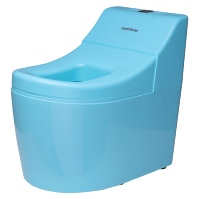 Asiento de bebé de baño azul con sonido y luz LED para niños de 8M-6 años