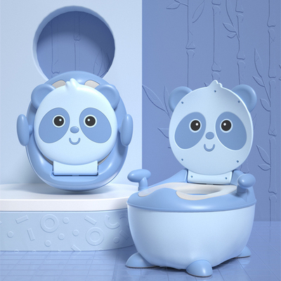 Adorable forma de panda azul amarillo dibujos animados de entrenamiento de bebés vagina con certificación EN71