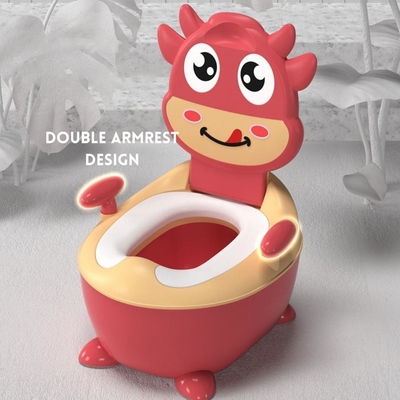 Toilet para bebés en forma de vaca de dibujos animados con certificación de prueba EN71