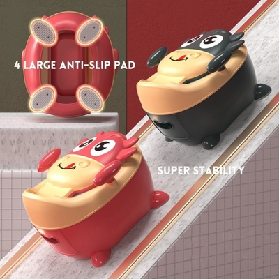Toilet para bebés en forma de vaca de dibujos animados con certificación de prueba EN71