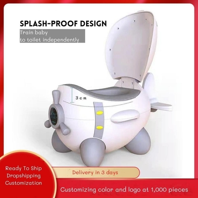 Potty de entrenamiento de bebés de dibujos animados de aviones personalizados con certificado de prueba EN71