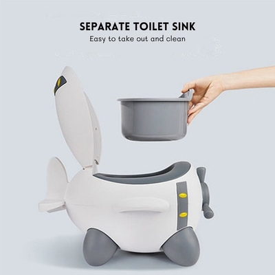 Soft PU diseño de avión baño de entrenamiento de bebé con logotipo personalizado