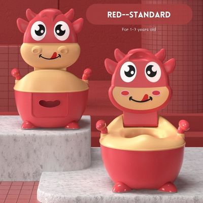 Potty de entrenamiento de bebés de vacas de dibujos animados de color personalizado con certificado de prueba EN71