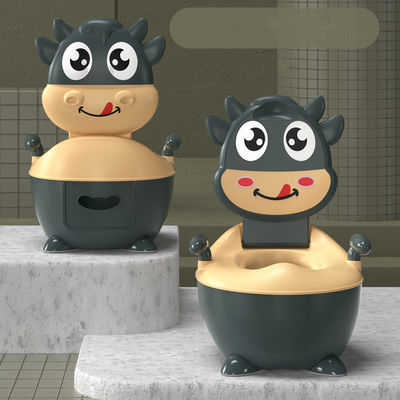 Potty de entrenamiento de bebés de vacas de dibujos animados de color personalizado con certificado de prueba EN71